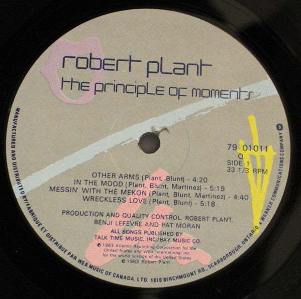 Robert Plant : The Principle Of Moments (LP, Album)