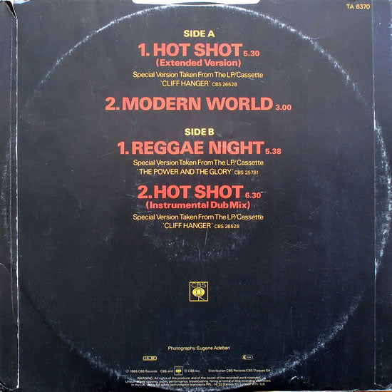 Jimmy Cliff : Hot Shot (12")