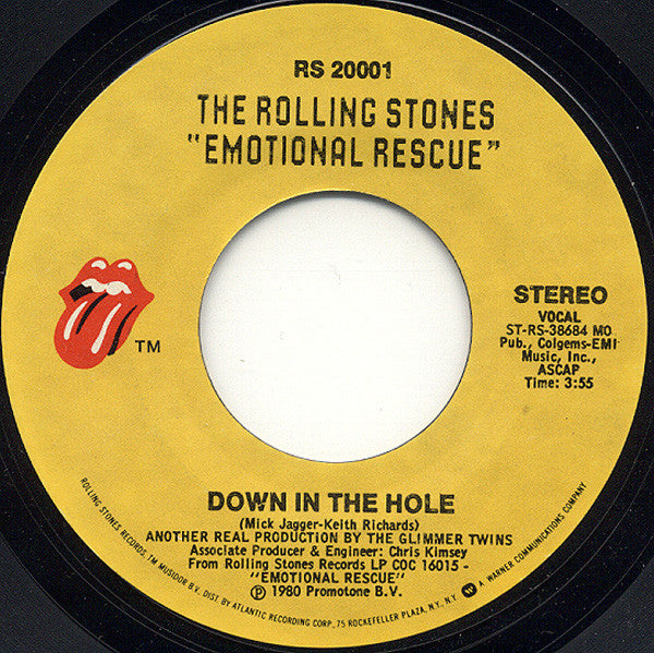 The Rolling Stones : Emotional Rescue (7", Single, Styrene, Mon)
