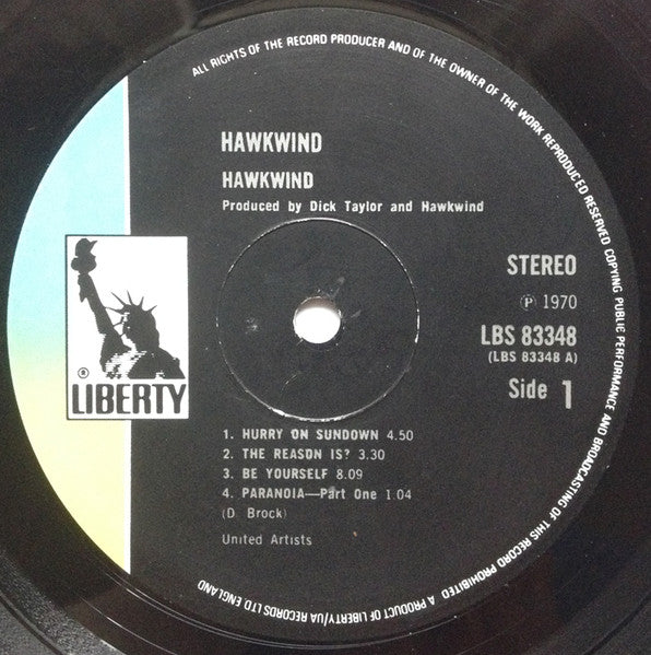 Hawkwind : Hawkwind (LP, Album, RE, Bla)