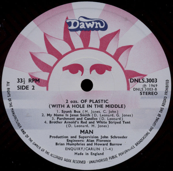 Man : 2 Ozs. Of Plastic With A Hole In The Middle (LP, Album, RP, Sun)
