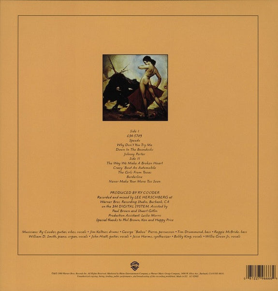 Ry Cooder : Borderline (LP, Album, RM, 180)