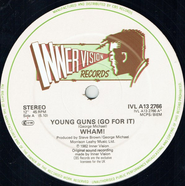 Wham! : Young Guns (Go For It) (12", Single)