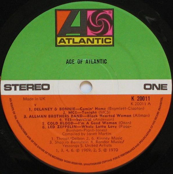Various : The Age Of Atlantic (LP, Comp, RE)