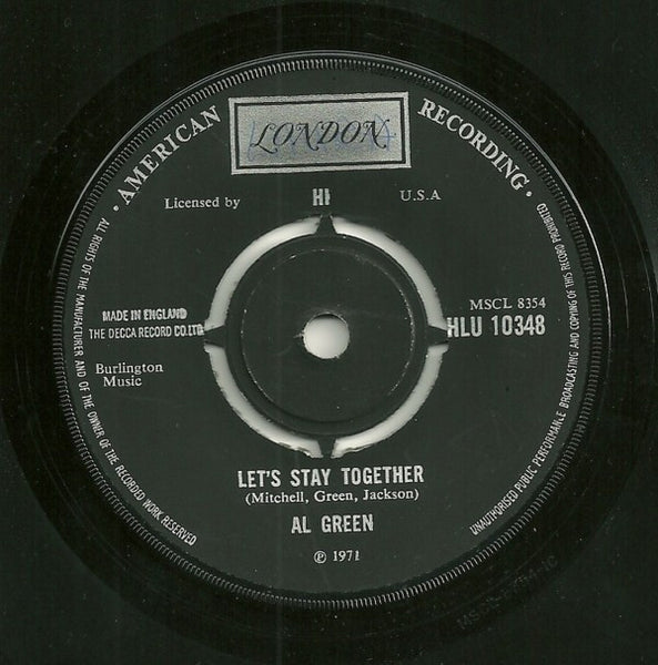 Al Green : Let's Stay Together (7", Single)