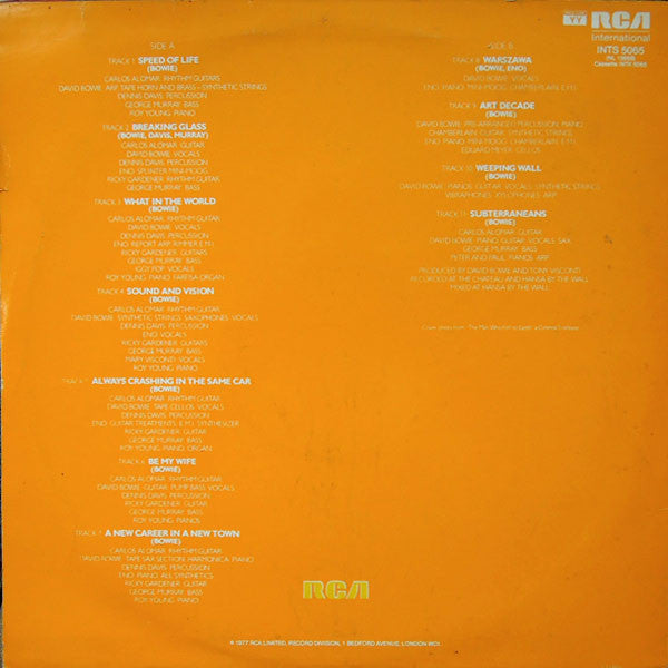 David Bowie : Low (LP, Album, RE)