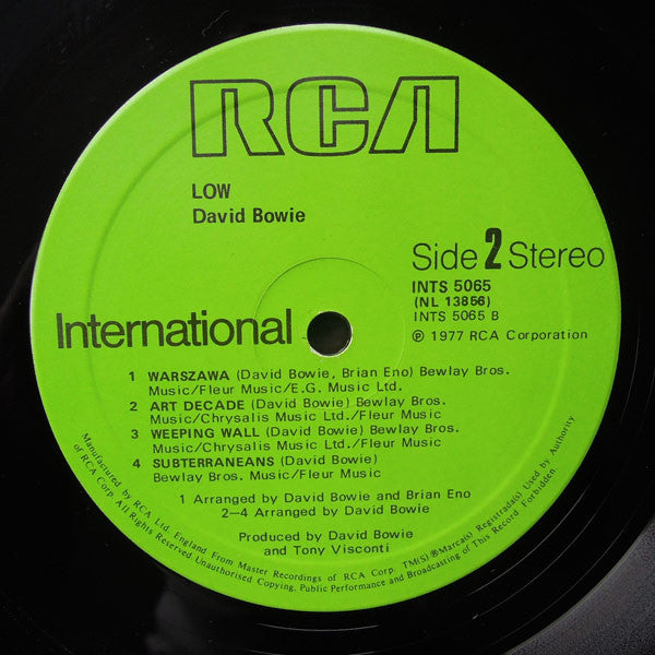 David Bowie : Low (LP, Album, RE)