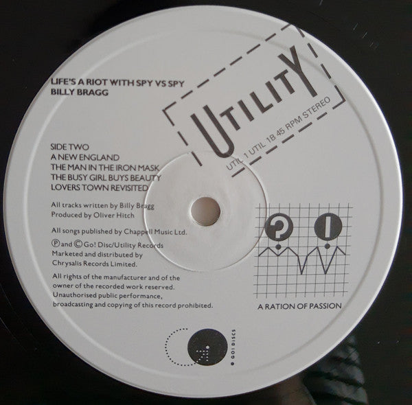 Billy Bragg : Life's A Riot With Spy Vs Spy (12", Album)