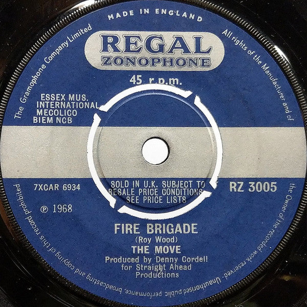 The Move : Fire Brigade (7", Single, 4-P)