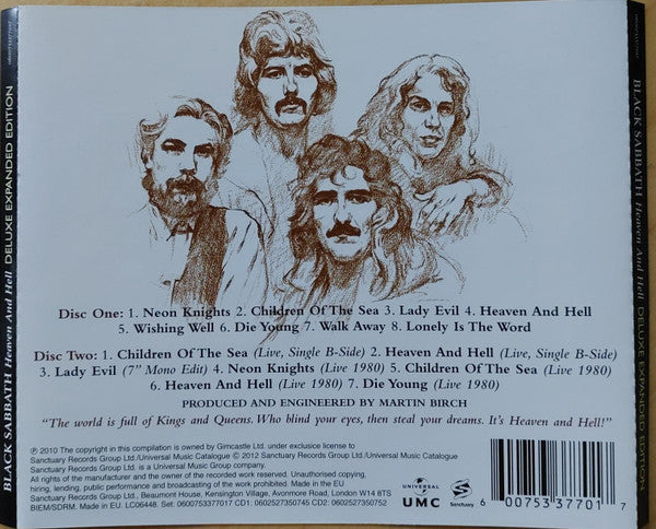 Black Sabbath : Heaven And Hell (2xCD, Album, RE, RM, Del)