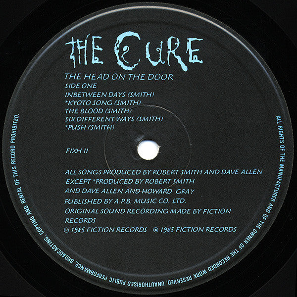 The Cure　The Head On The Door　LP　レコード 418467290423:300