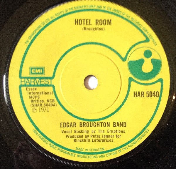Edgar Broughton Band* : Hotel Room  (7", Single, Sol)