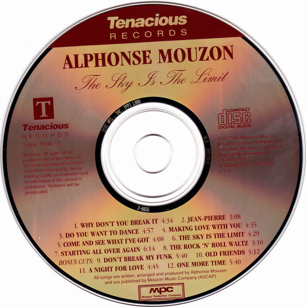 Alphonse Mouzon : The Sky Is The Limit (CD, Album, RE)