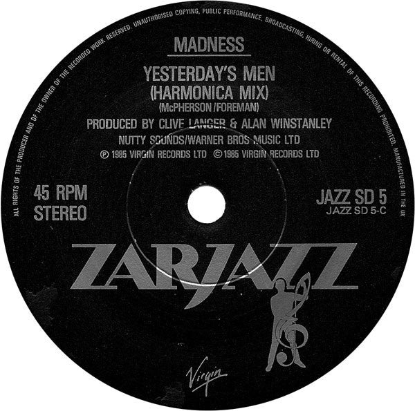 Madness : Yesterday's Men (7", Shape, Pic + 7", Single)