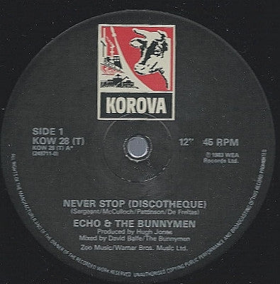 Echo & The Bunnymen : Never Stop (Discotheque) (12", Single)