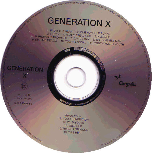 Generation X (4) : Generation X / Valley Of The Dolls (CD, Album, RE, RM + CD, Album, RE, RM + Comp)