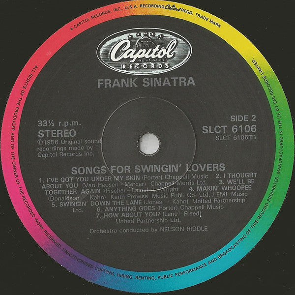 Frank Sinatra : Songs For Swingin' Lovers! (LP, Mono, RM)