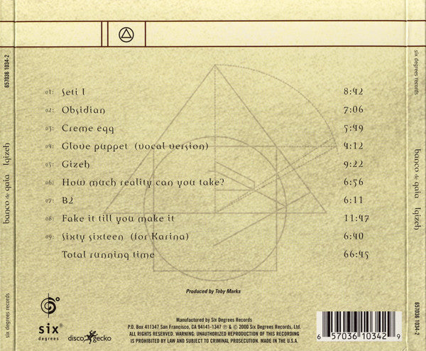 Banco De Gaia : Igizeh (CD, Album, Dig)