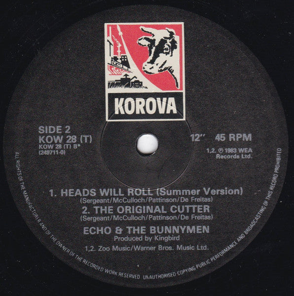 Echo & The Bunnymen : Never Stop "Discotheque" (12", EMI)