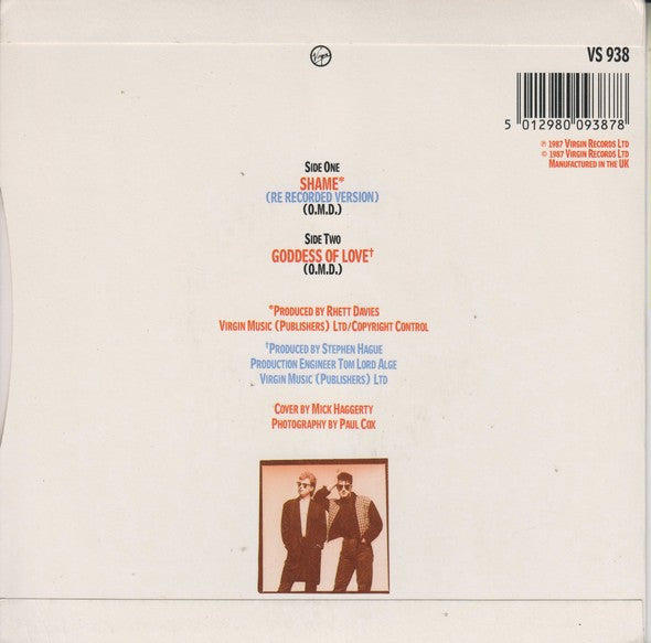 Orchestral Manœuvres In The Dark* : Shame (7", Single)