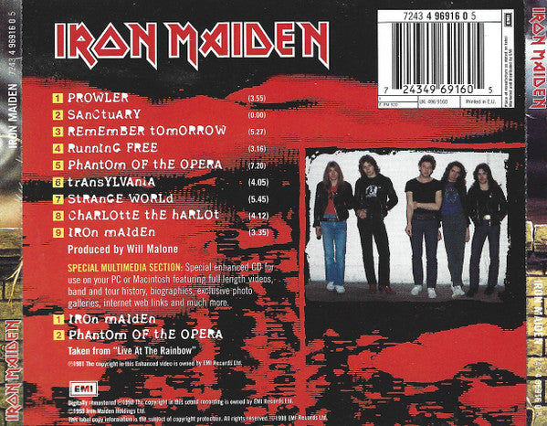 Iron Maiden : Iron Maiden (CD, Album, Enh, RE, RM)