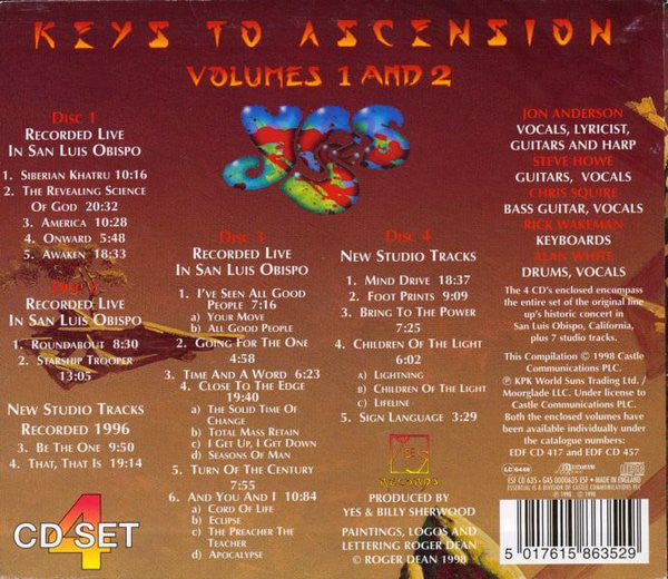 Yes : Keys To Ascension (Volumes 1 And 2) (Box, Comp + 2xCD, Album, RE + 2xCD, Album, RE)
