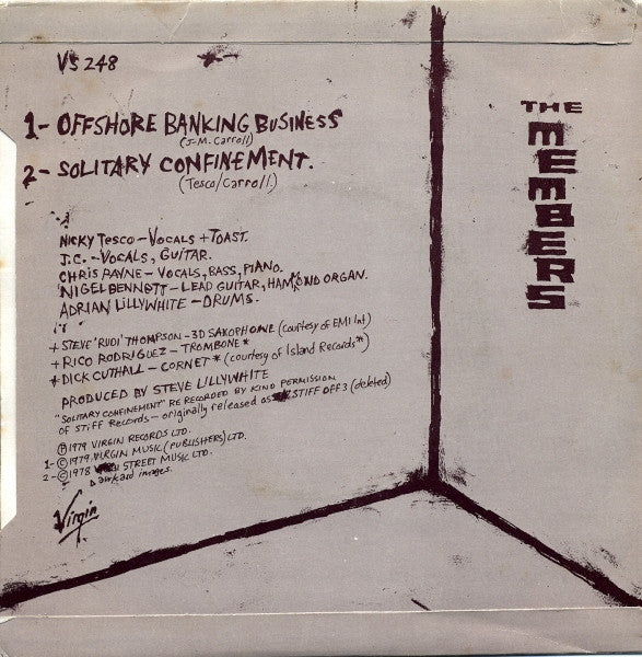 The Members : Offshore Banking Business (7", Single)