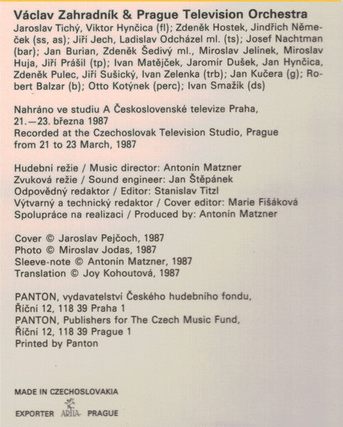 Václav Zahradník & Prague Television Orchestra* : East West Connection (LP, Album)