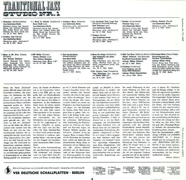 Various : Traditional Jazz-Studio Nr. 1 (LP, Comp, Mono, Rus)