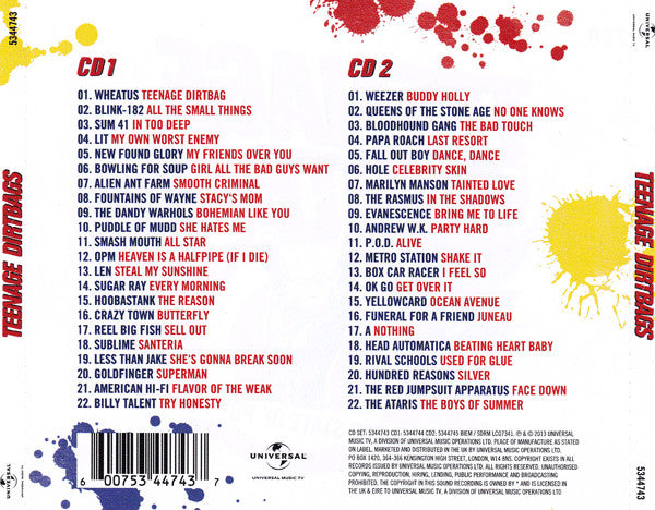 Various : Teenage Dirtbags (2xCD, Comp)