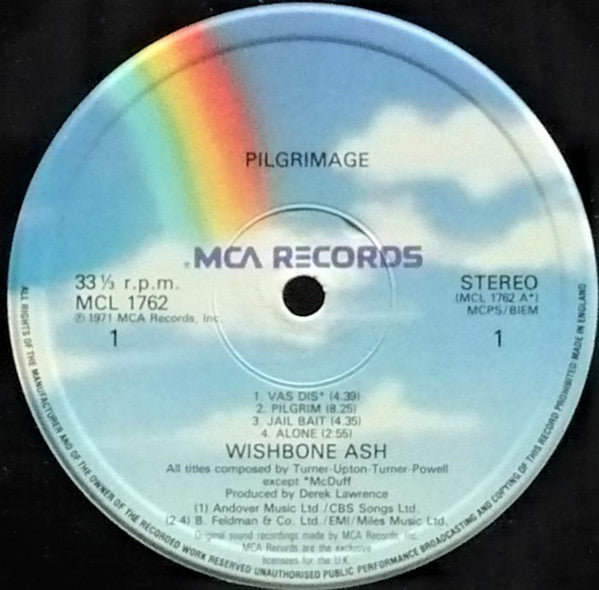 Wishbone Ash : Pilgrimage (LP, Album, RE, non)