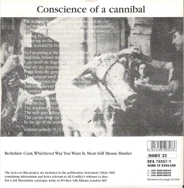 Conflict (2) : To A Nation Of Animal Lovers (7", EP, RE)