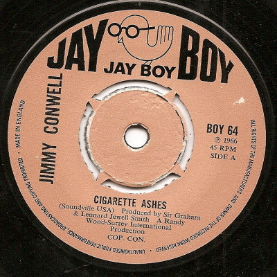 Jimmy Conwell : Cigarette Ashes (7", Single, 4 p)