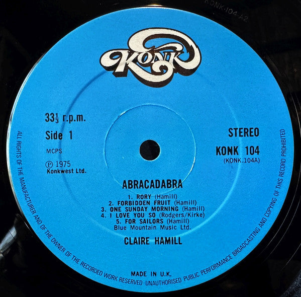 Claire Hamill : Abracadabra (LP, Album)