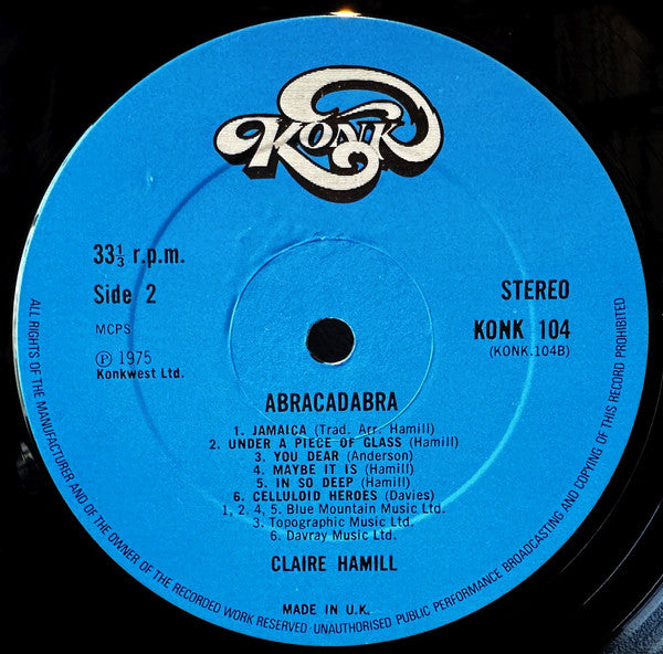 Claire Hamill : Abracadabra (LP, Album)