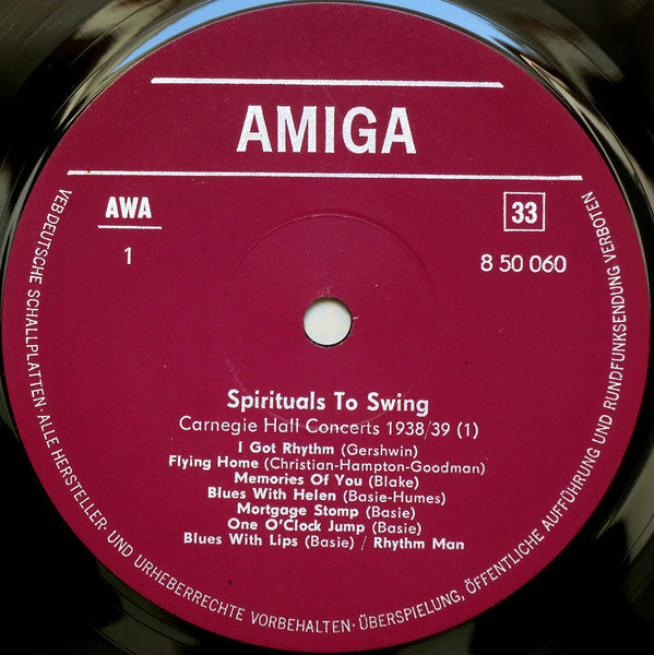 Various : Spirituals To Swing - Carnegie Hall Concerts 1938/39 (1) (LP, Comp, Mono, RP)