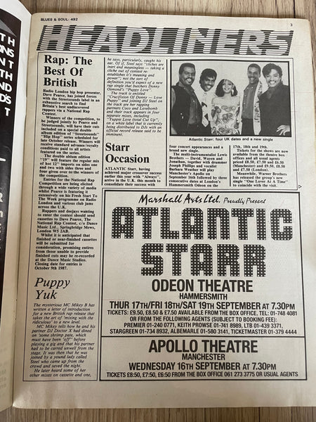 Blues & Soul Magazine 1987 - Michael Jackson, O’Jays