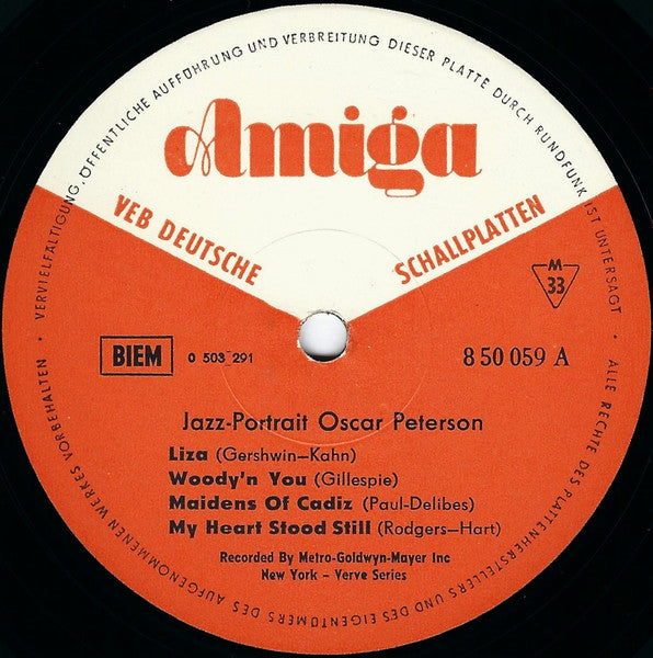 Oscar Peterson : Jazz Portrait Oscar Peterson (LP, Comp, Mono)