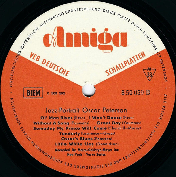 Oscar Peterson : Jazz Portrait Oscar Peterson (LP, Comp, Mono)