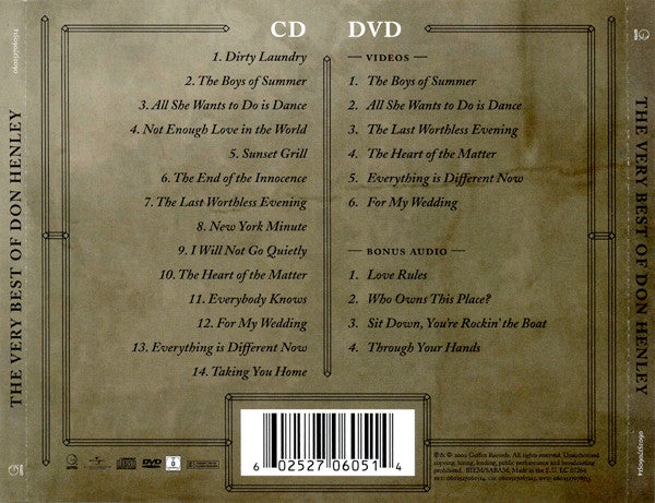 Don Henley : The Very Best Of Don Henley (CD, Comp, RM + DVD-V, RM)