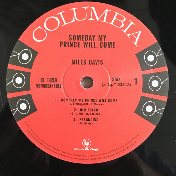 The Miles Davis Sextet : Someday My Prince Will Come (LP, Album, Mono, Num, RE, RM, 180)