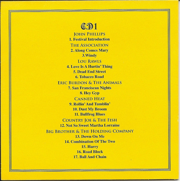 Various : Monterey International Pop Festival (June 16·17·18·1967) (4xCD, Comp, RE + Box)