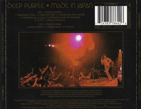 Deep Purple : Made In Japan (2xCD, Album, RE, RM)