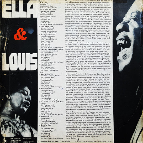Ella* & Louis* : Ella & Louis (LP, Comp, Mono)