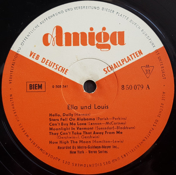 Ella* & Louis* : Ella & Louis (LP, Comp, Mono)