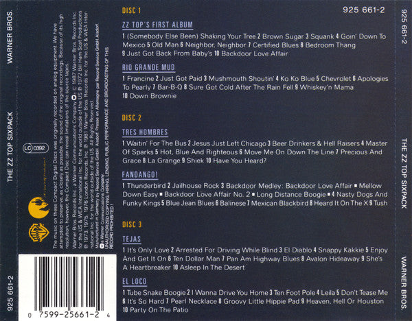 ZZ Top : The ZZ Top Sixpack (3xCD, Comp, RM, Dig)