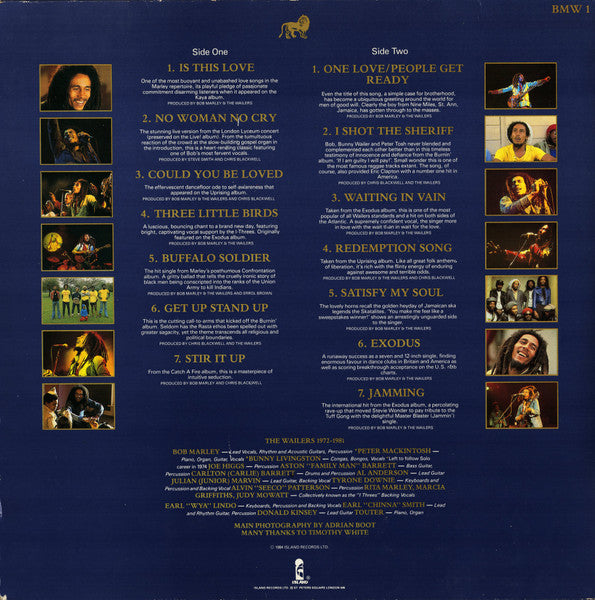 Bob Marley & The Wailers : Legend (The Best Of Bob Marley And The Wailers) (LP, Comp, Blu)