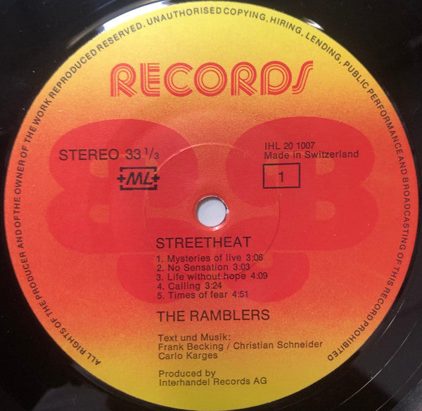 The Ramblers* : Streetheat (LP, Album)