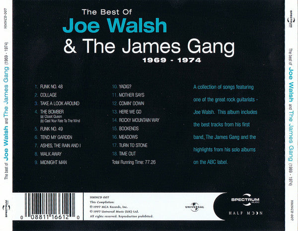 Joe Walsh, The James Gang* : The Best Of Joe Walsh & The James Gang 1969-1974 (CD, Comp, RP)