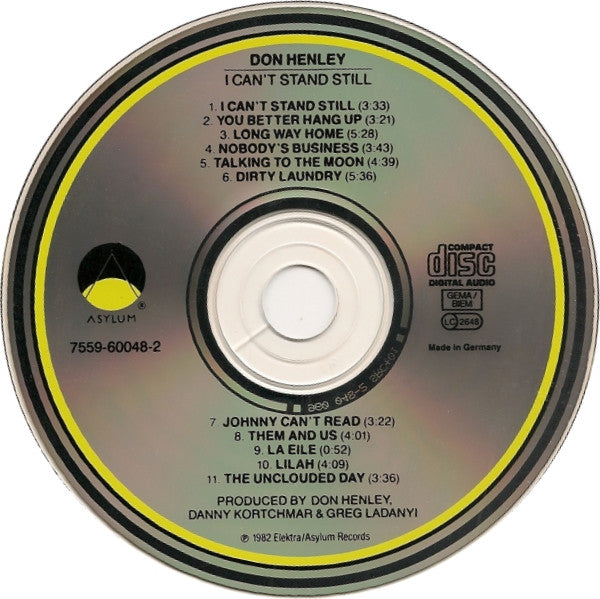 Don Henley : I Can't Stand Still (CD, Album, RE)